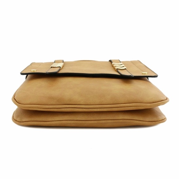 Double Compartment Large Flapover Crossbody Bag - Picture 4 of 5